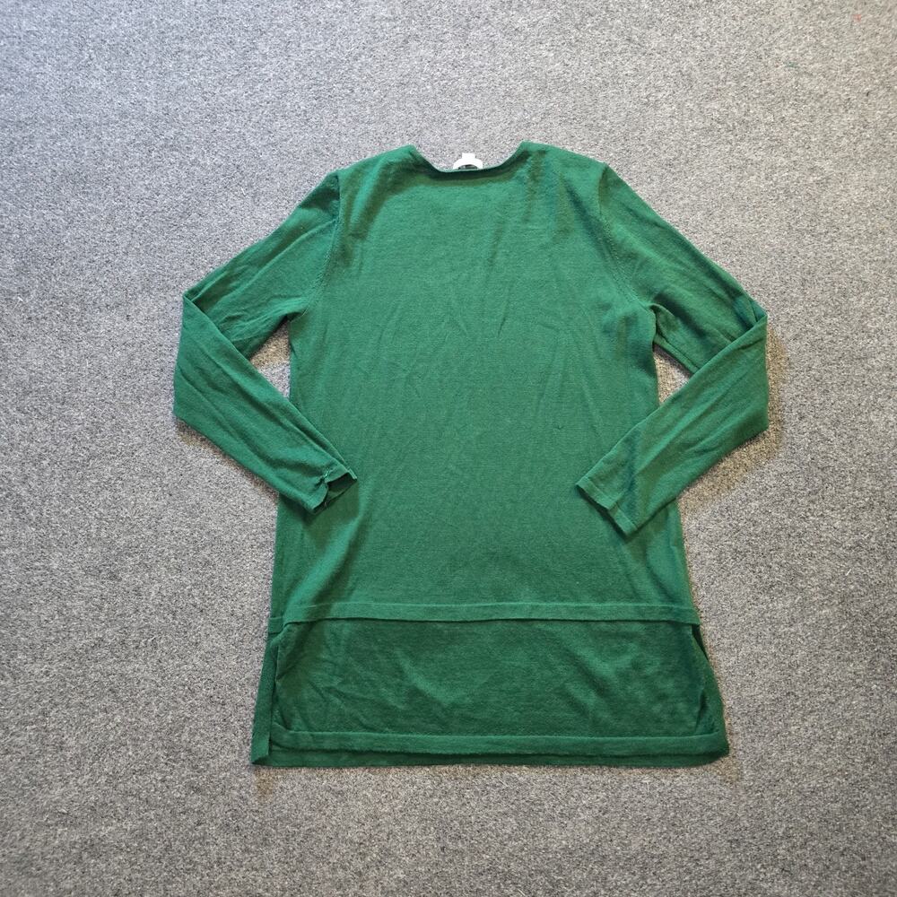 J Jill Sweater Top Womens Size Medium Green Merino Wool Long Sleeve Knit Capsule - Picture 10 of 11